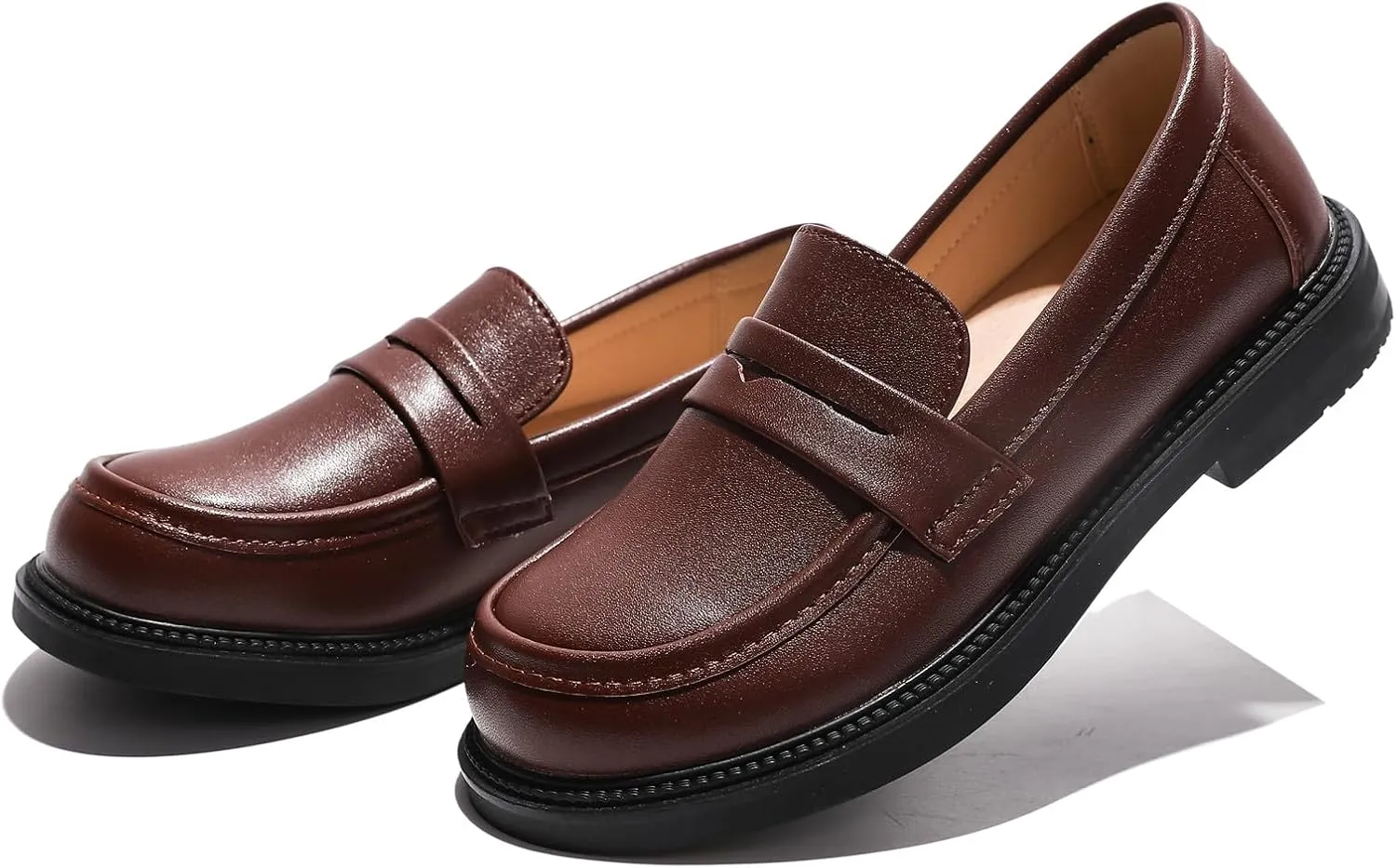 DADAWEN Girl's Loafers Slip On Round Toe Oxford Shoes Flats Church School Uniform Dress Shoes for Girls (Toddler/Little Kid/Big Kid)