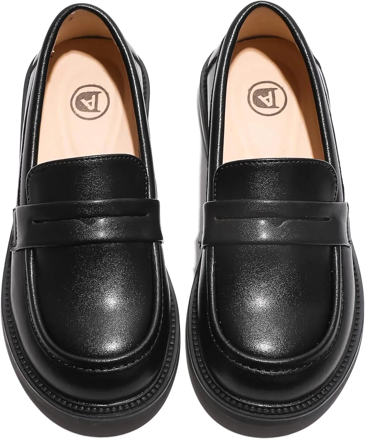 DADAWEN Girl's Loafers Slip On Round Toe Oxford Shoes Flats Church School Uniform Dress Shoes for Girls (Toddler/Little Kid/Big Kid)