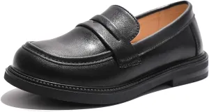 DADAWEN Girl's Loafers Slip On Round Toe Oxford Shoes Flats Church School Uniform Dress Shoes for Girls (Toddler/Little Kid/Big Kid)