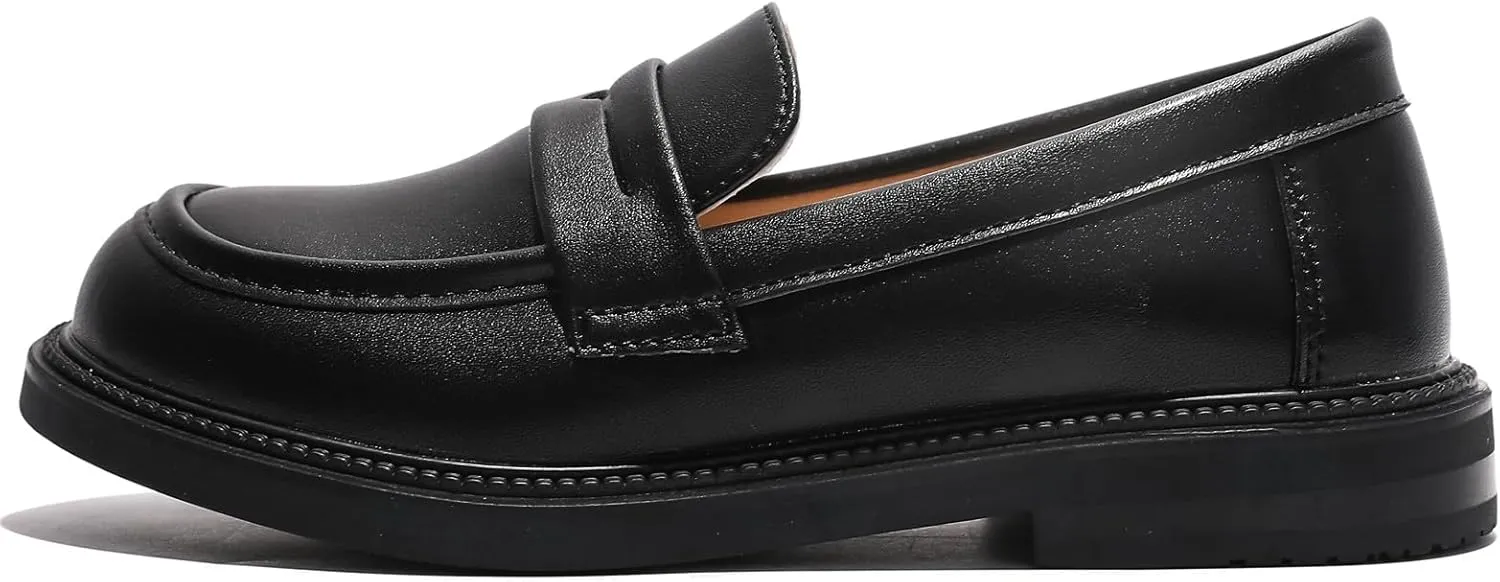 DADAWEN Girl's Loafers Slip On Round Toe Oxford Shoes Flats Church School Uniform Dress Shoes for Girls (Toddler/Little Kid/Big Kid)