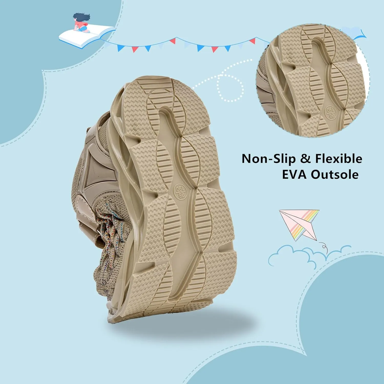 DADAWEN Toddler/Little Kid Sneakers for Boys Girls Lightweight Breathable Sports Athletic Running Tennis Shoes