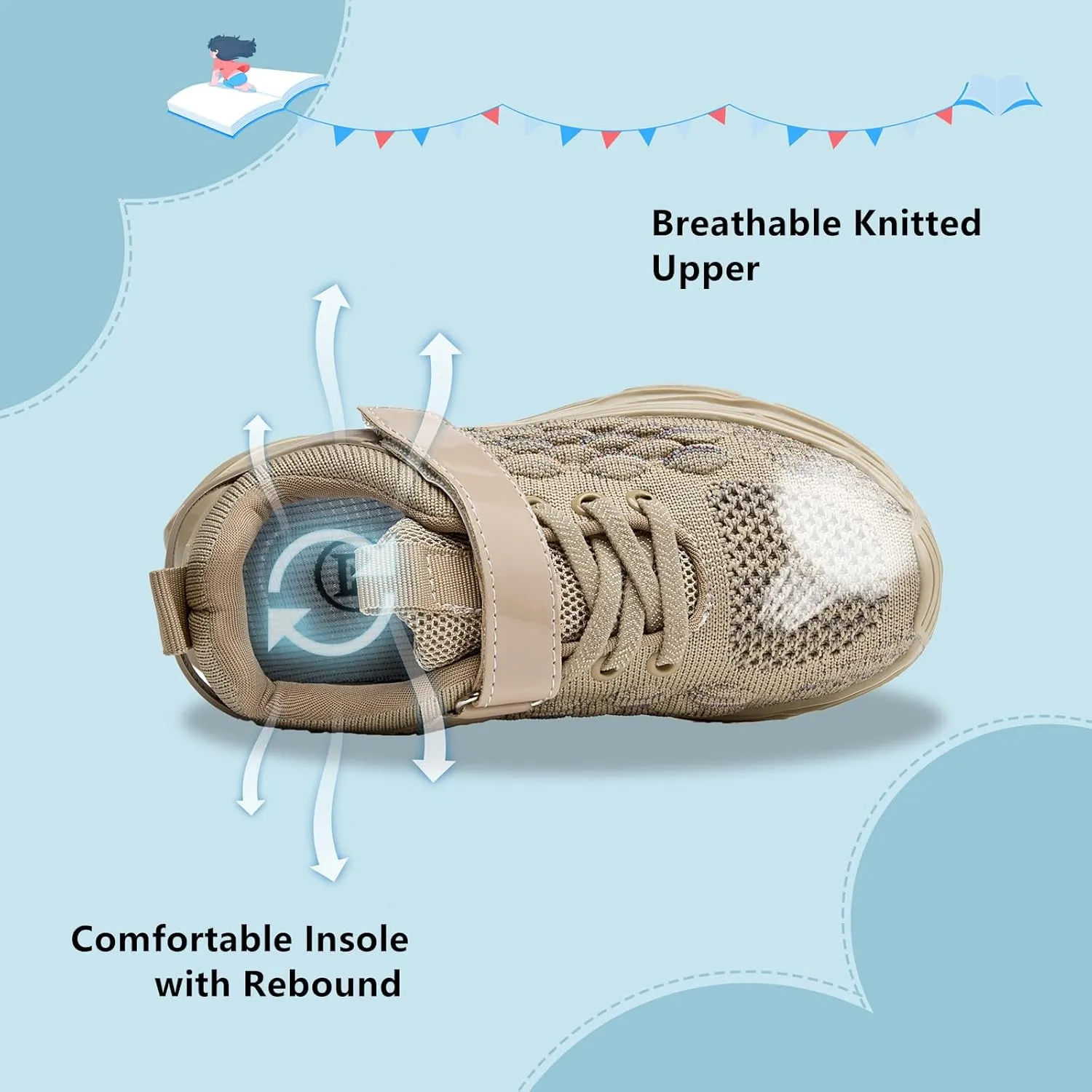 DADAWEN Toddler/Little Kid Sneakers for Boys Girls Lightweight Breathable Sports Athletic Running Tennis Shoes