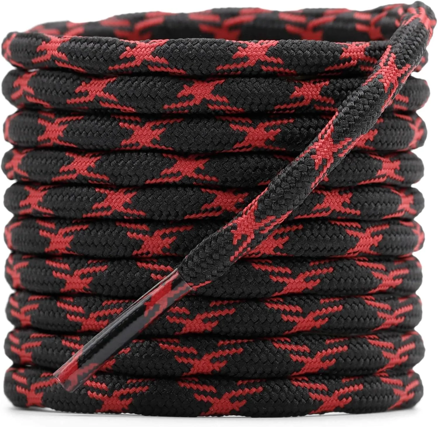 DELELE 2 Pair Round Wave Shape Non Slip Heavy Duty and Durable Outdoor Climbing Shoelaces Hiking Shoe Laces Shoestrings