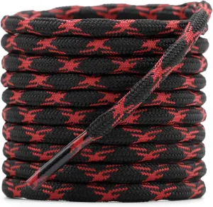 DELELE 2 Pair Round Wave Shape Non Slip Heavy Duty and Durable Outdoor Climbing Shoelaces Hiking Shoe Laces Shoestrings