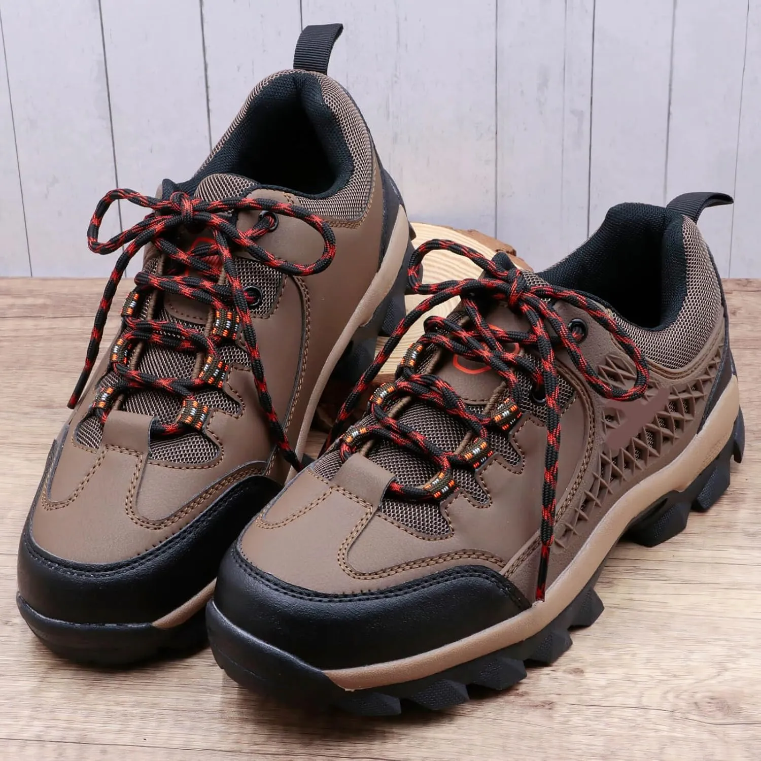 DELELE 2 Pair Round Wave Shape Non Slip Heavy Duty and Durable Outdoor Climbing Shoelaces Hiking Shoe Laces Shoestrings