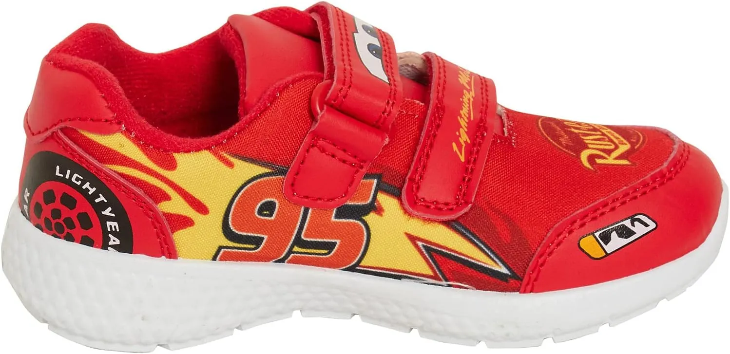 Disney Cars Boys Trainers Kids Lightning McQueen Sports Shoes Easy Fasten Sneakers Skate Pumps