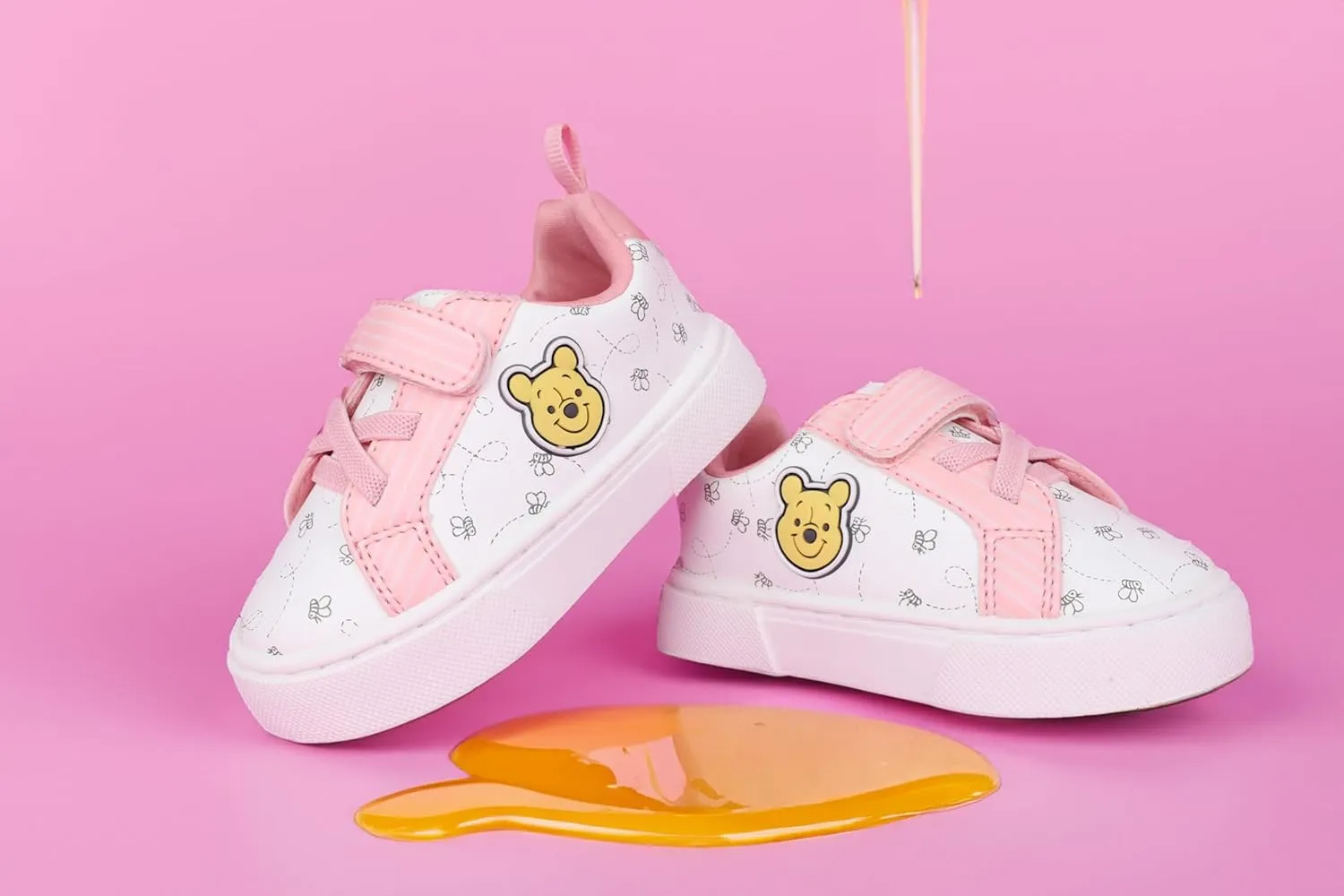 Disney Infant Winnie The Pooh Sneakers Girls Low Top Pull On