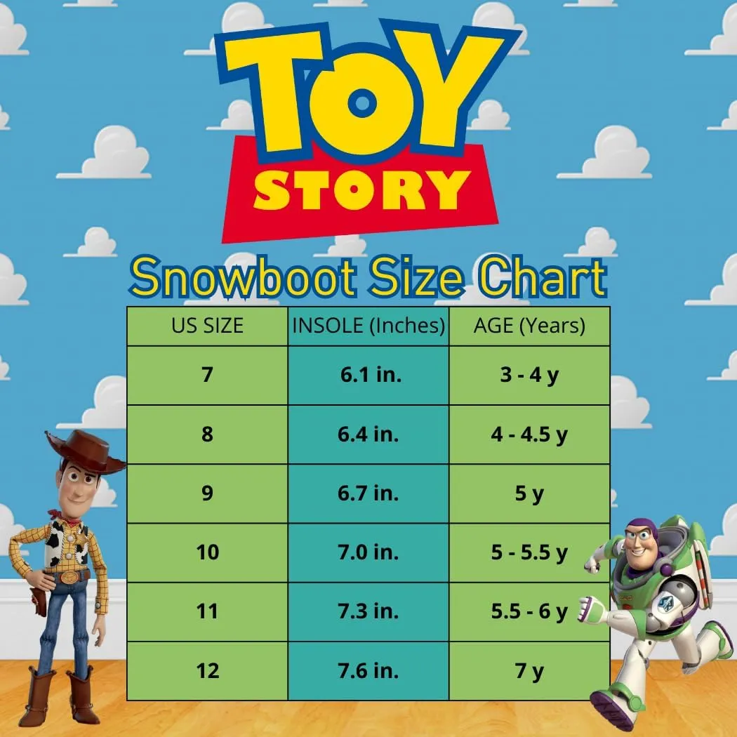 Disney Mickey Mouse Toy Story Cars Snow Boots - Kids Water Resistant Winter Boots (Toddler/Little Kid)