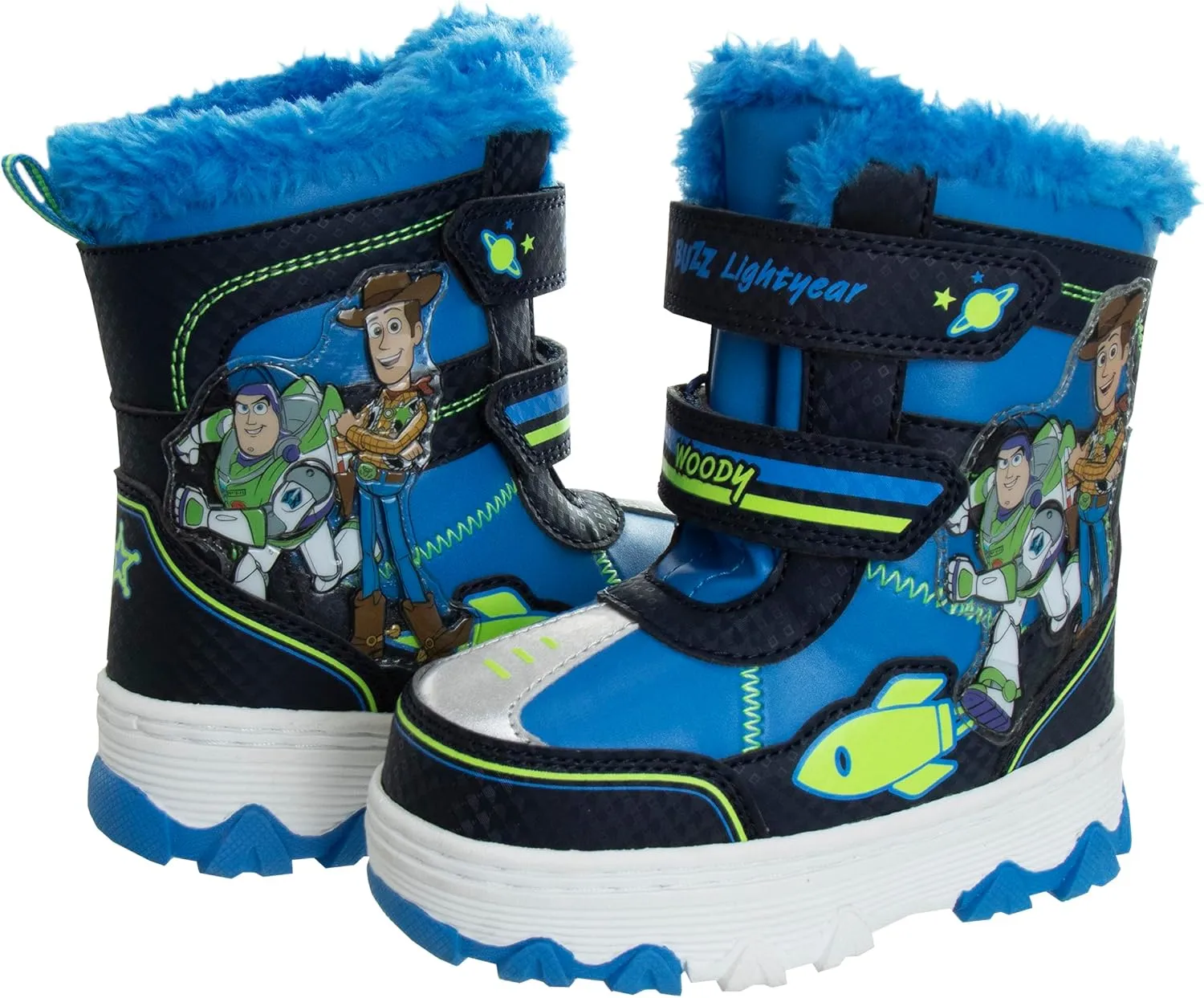 Disney Mickey Mouse Toy Story Cars Snow Boots - Kids Water Resistant Winter Boots (Toddler/Little Kid)