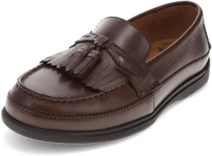Dockers Mens Sinclair Leather Dress Casual Tassel Loafer Shoe, Chestnut, 13 M