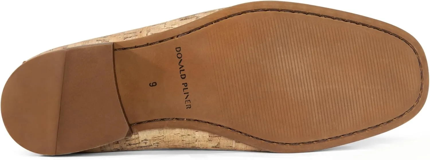 Donald Pliner Dannie Slip-On Leather Loafer - Stacked Heel – Classic Dress Loafers for Men, Memory Foam Insole, Men’s Driving Shoes, Leather Shoes for Men