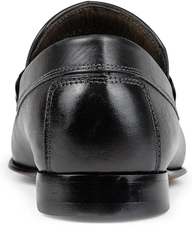 Donald Pliner Dannie Slip-On Leather Loafer - Stacked Heel – Classic Dress Loafers for Men, Memory Foam Insole, Men’s Driving Shoes, Leather Shoes for Men