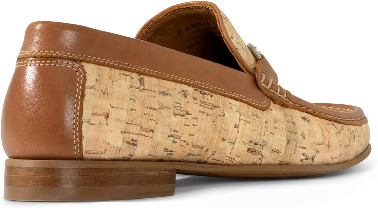 Donald Pliner Dannie Slip-On Leather Loafer - Stacked Heel – Classic Dress Loafers for Men, Memory Foam Insole, Men’s Driving Shoes, Leather Shoes for Men