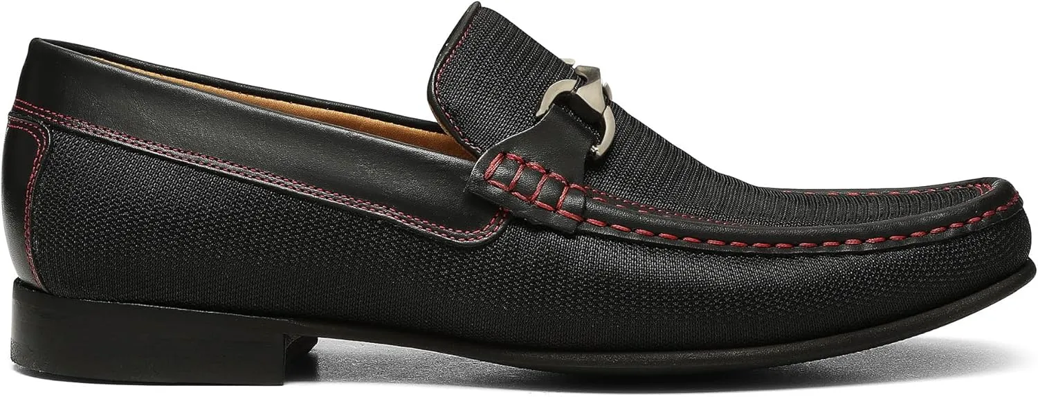 Donald Pliner Dannie Slip-On Leather Loafer - Stacked Heel – Classic Dress Loafers for Men, Memory Foam Insole, Men’s Driving Shoes, Leather Shoes for Men
