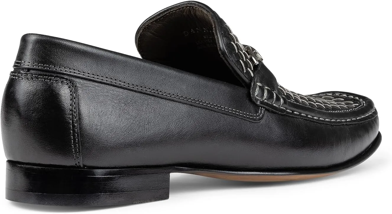 Donald Pliner Dannie Slip-On Leather Loafer - Stacked Heel – Classic Dress Loafers for Men, Memory Foam Insole, Men’s Driving Shoes, Leather Shoes for Men