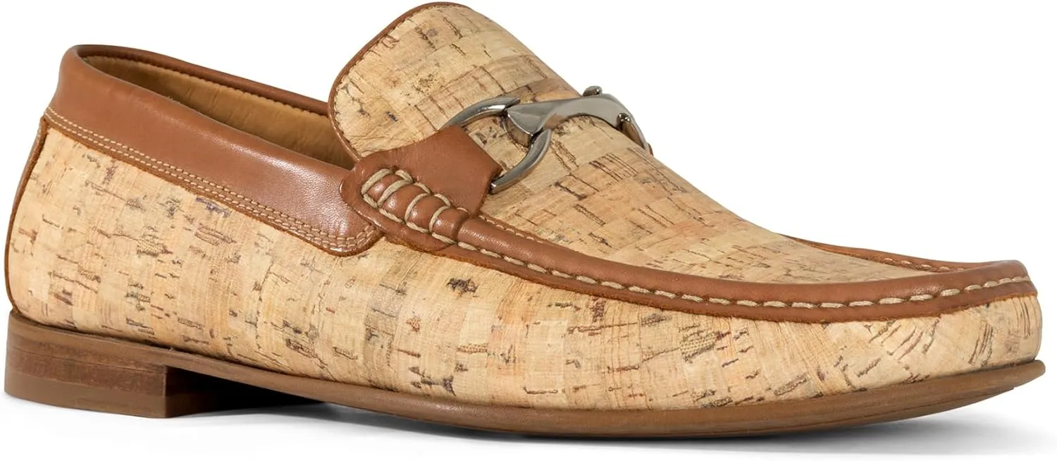 Donald Pliner Dannie Slip-On Leather Loafer - Stacked Heel – Classic Dress Loafers for Men, Memory Foam Insole, Men’s Driving Shoes, Leather Shoes for Men