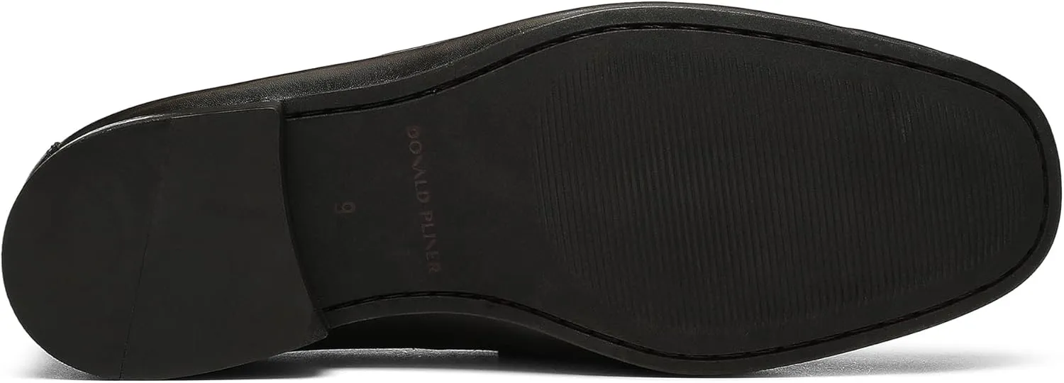 Donald Pliner Donnie Men’s Slip-On Loafer - Stacked Heel – Classic Dress Loafers for Men, Memory Foam Insole, Slip-On Shoes for Men, Comfortable Dress Shoes