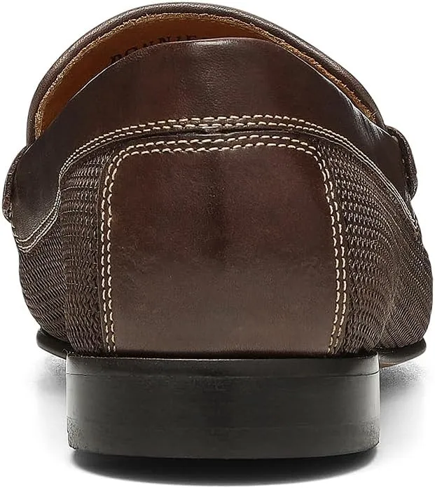 Donald Pliner Donnie Men’s Slip-On Loafer - Stacked Heel – Classic Dress Loafers for Men, Memory Foam Insole, Slip-On Shoes for Men, Comfortable Dress Shoes