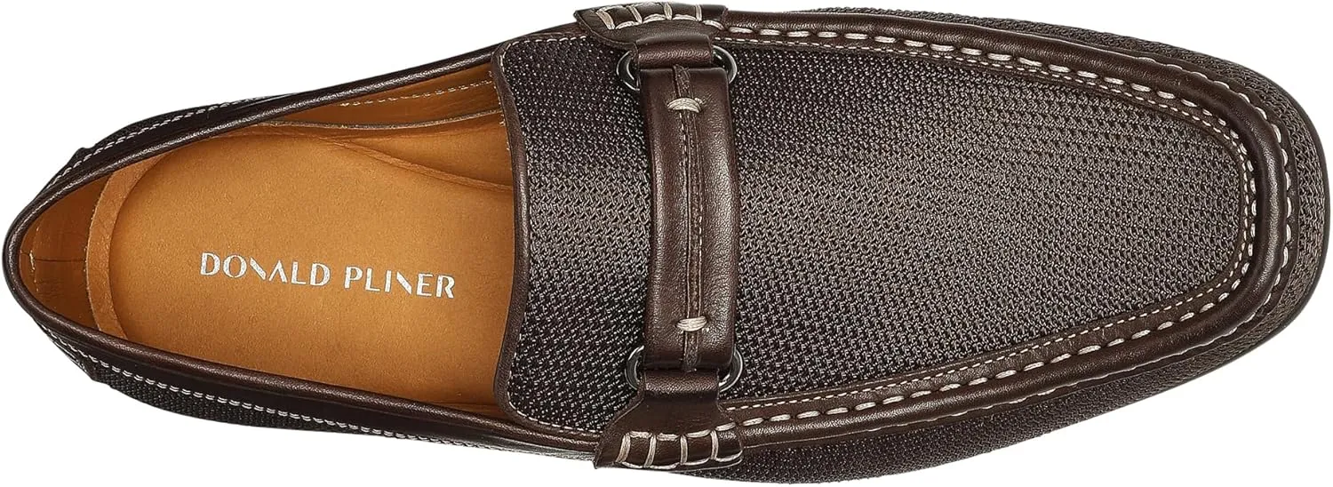 Donald Pliner Donnie Men’s Slip-On Loafer - Stacked Heel – Classic Dress Loafers for Men, Memory Foam Insole, Slip-On Shoes for Men, Comfortable Dress Shoes