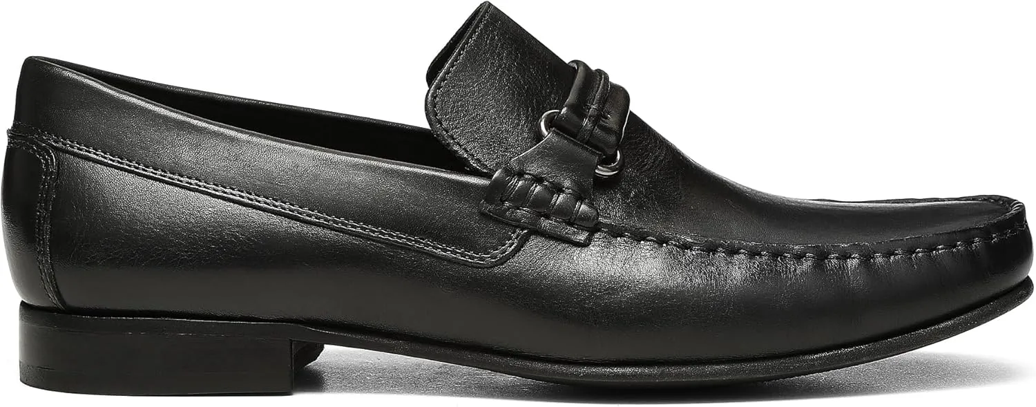 Donald Pliner Donnie Men’s Slip-On Loafer - Stacked Heel – Classic Dress Loafers for Men, Memory Foam Insole, Slip-On Shoes for Men, Comfortable Dress Shoes