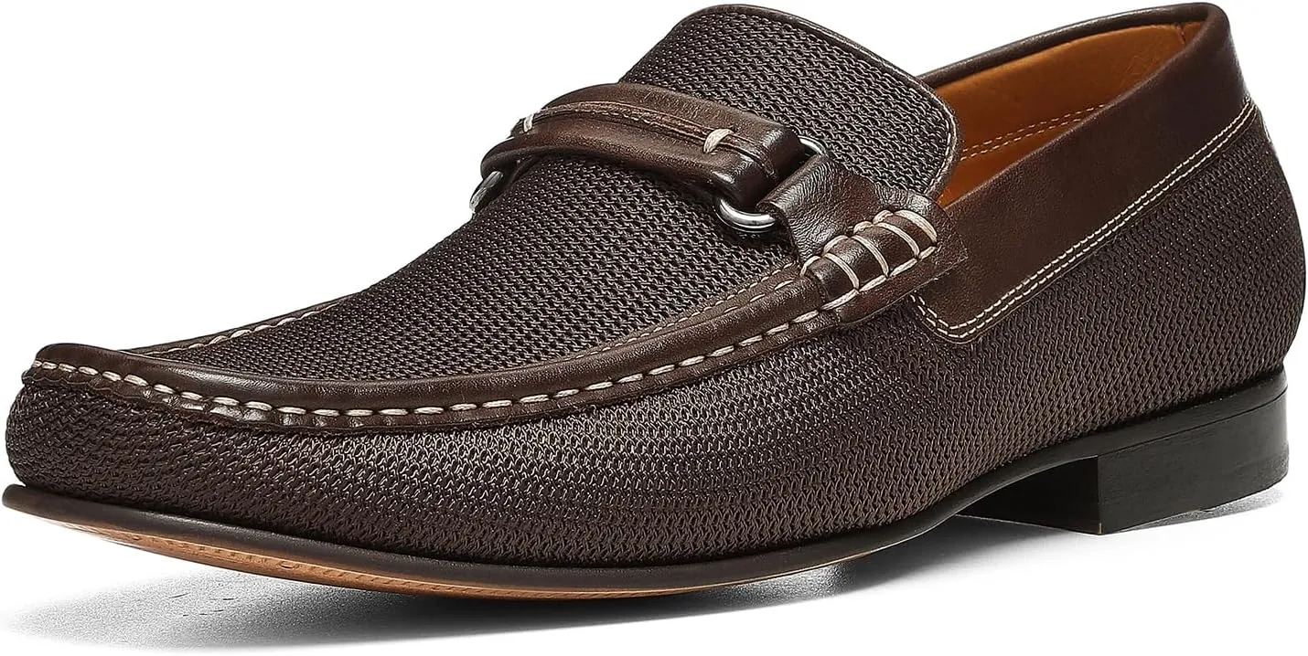 Donald Pliner Donnie Men’s Slip-On Loafer - Stacked Heel – Classic Dress Loafers for Men, Memory Foam Insole, Slip-On Shoes for Men, Comfortable Dress Shoes