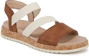 Dr. Scholl's Womens Isle Fun Flat Sandal Honey Brown 8.5 M