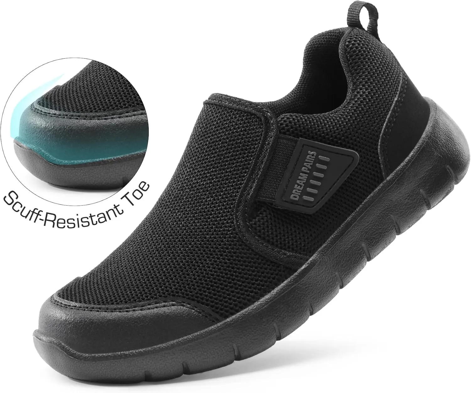 DREAM PAIRS Boys Girls Shoes Kids Slip on Tennis EZ-Ons MightyMovers Running Athletic Barefoot Zero Drop Sports Sneakers