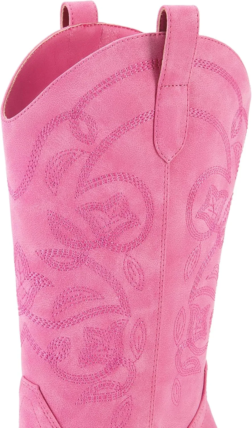 DREAM PAIRS Cowboy Boots for Women Cowgirl Western Boots Fashion Embroidery Stitched Chunky Heel Mid Calf Boots