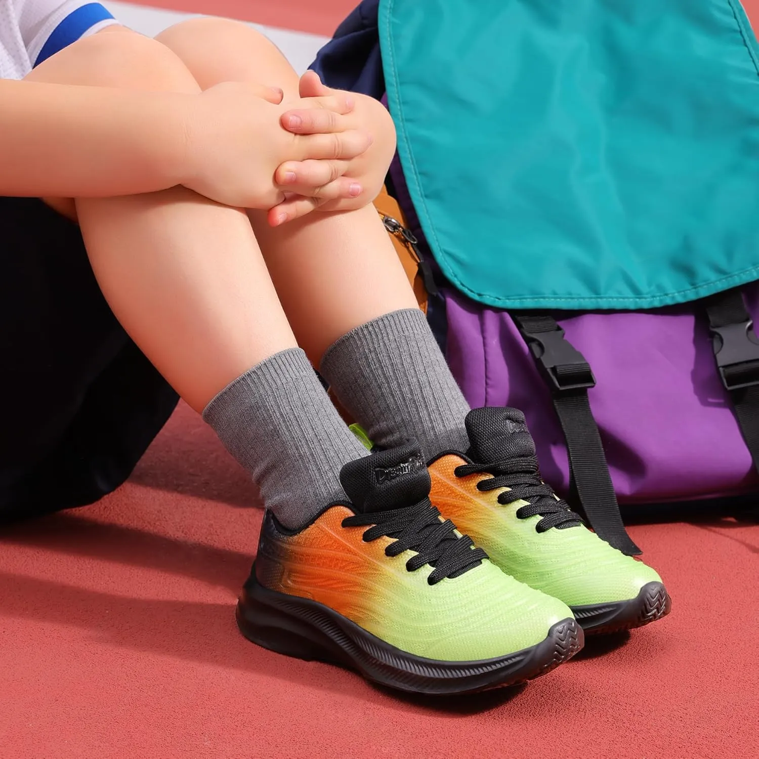 DREAM PAIRS Girls Boys Shoes Kids Tennis Sparkle Glitter Lace up Athletic Running Sneakers