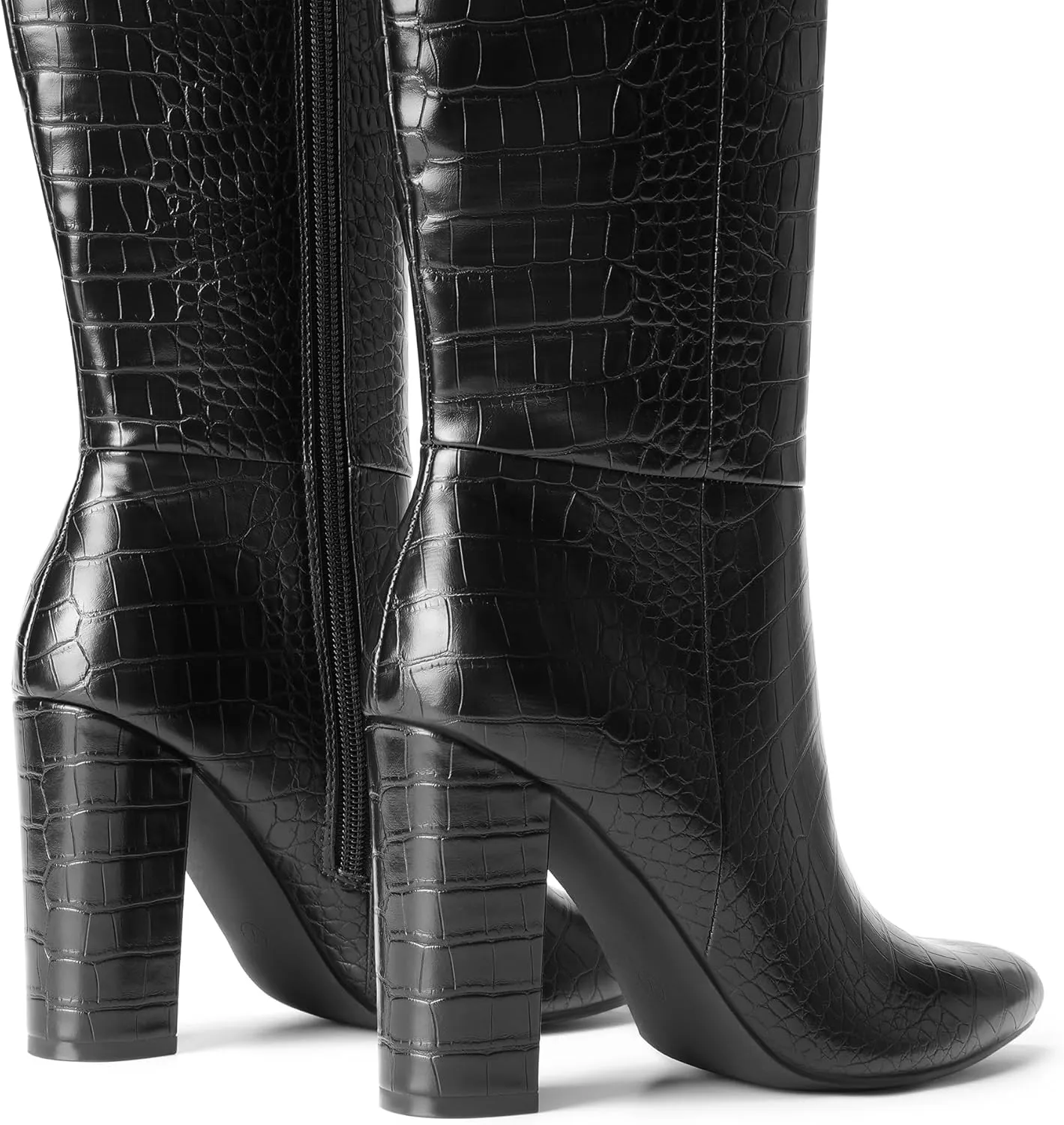 DREAM PAIRS Knee High Boots Women Chunky Heel Pointed Toe Tall Boots for Women Side Zipper Long Boots