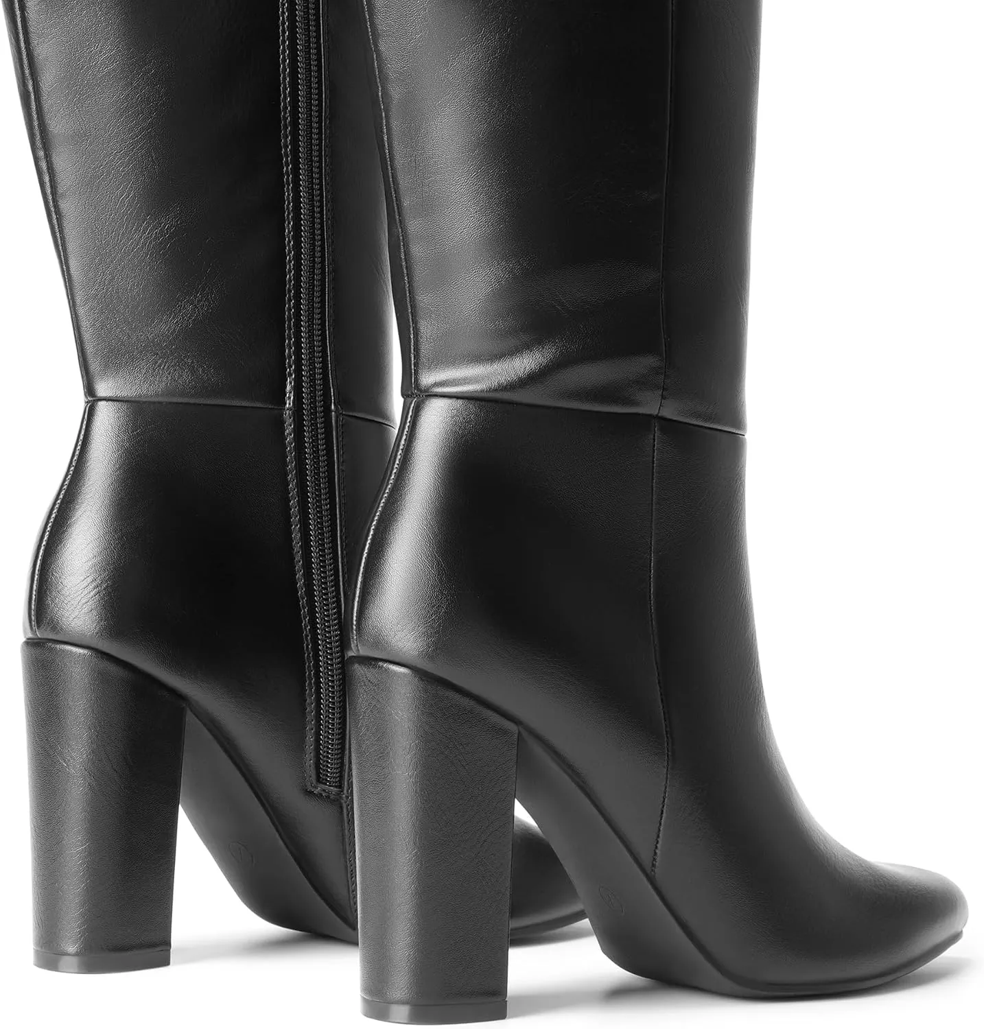 DREAM PAIRS Knee High Boots Women Chunky Heel Pointed Toe Tall Boots for Women Side Zipper Long Boots