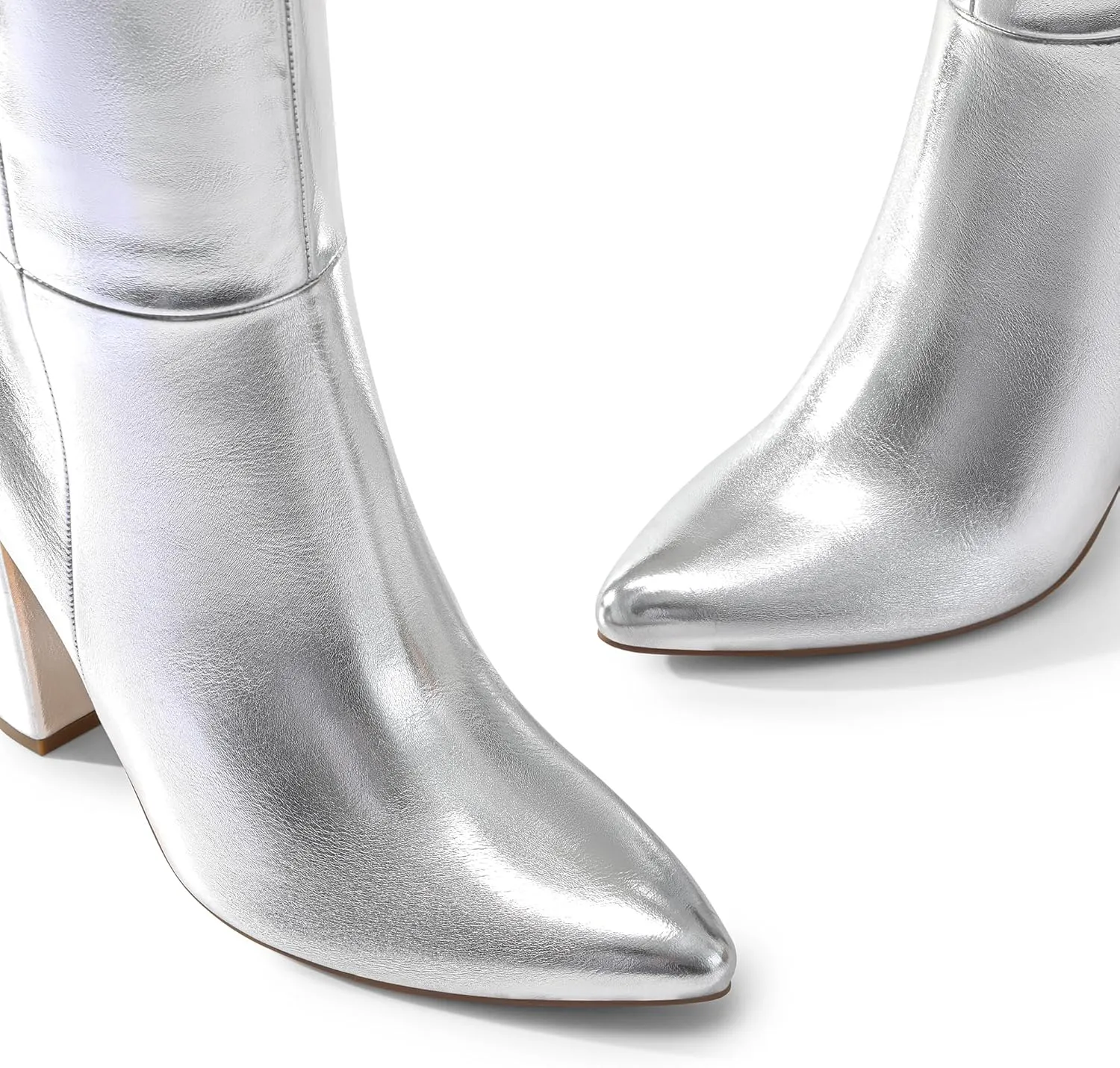 DREAM PAIRS Knee High Boots Women Chunky Heel Pointed Toe Tall Boots for Women Side Zipper Long Boots