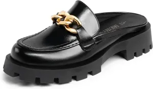 DREAM PAIRS Mules for Women Slip On Shoes Platform Thick Comfortable Women’s Chunky Flat Slides Slippers Loafers