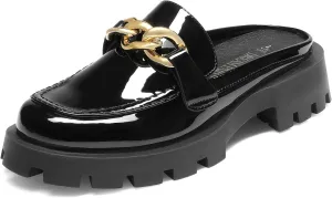 DREAM PAIRS Mules for Women Slip On Shoes Platform Thick Comfortable Women’s Chunky Flat Slides Slippers Loafers