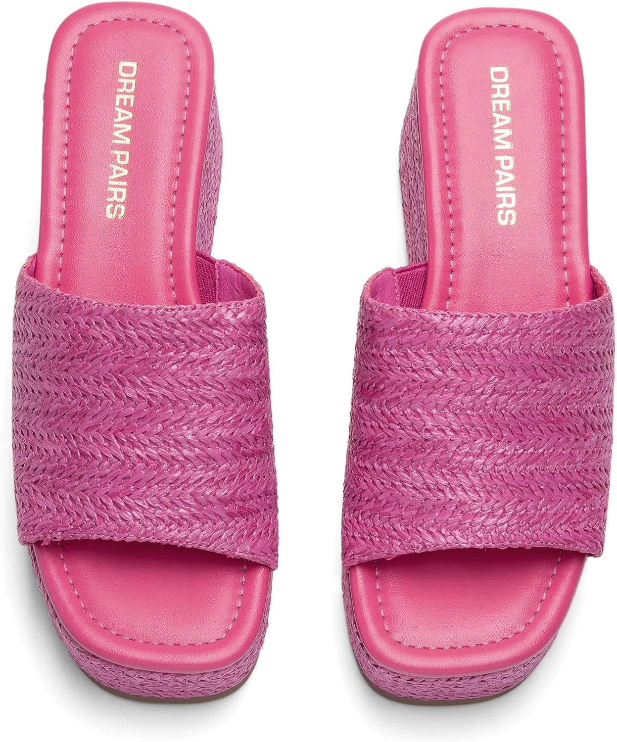 DREAM PAIRS Platform Espadrille Sandals for Women Wedges Slides Slip on Bohemia Sandals Flatform Open Toe Beach Sandals Dressy Outdoor Summer Shoes