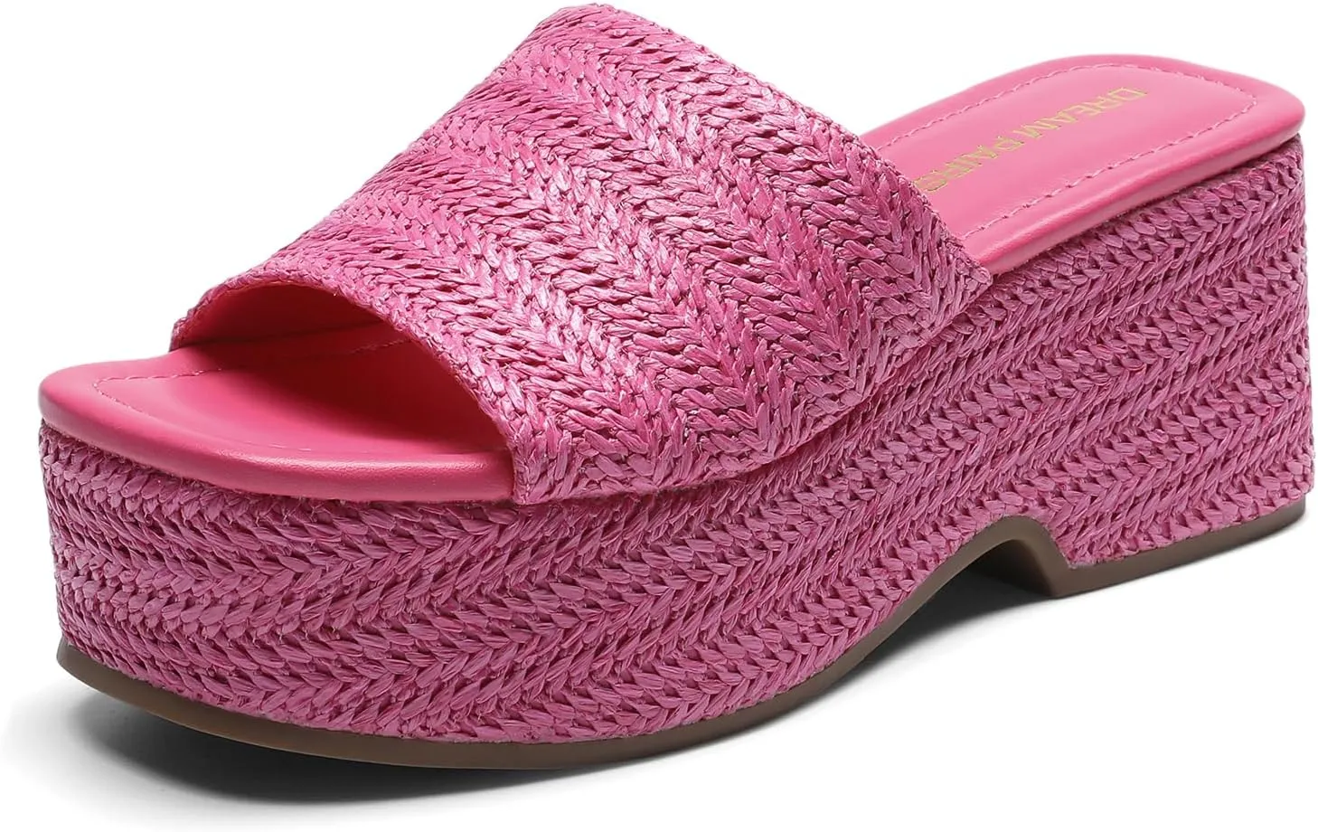 DREAM PAIRS Platform Espadrille Sandals for Women Wedges Slides Slip on Bohemia Sandals Flatform Open Toe Beach Sandals Dressy Outdoor Summer Shoes