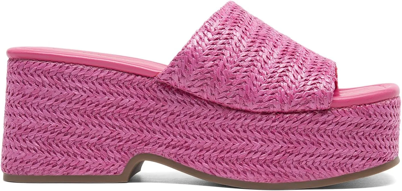 DREAM PAIRS Platform Espadrille Sandals for Women Wedges Slides Slip on Bohemia Sandals Flatform Open Toe Beach Sandals Dressy Outdoor Summer Shoes
