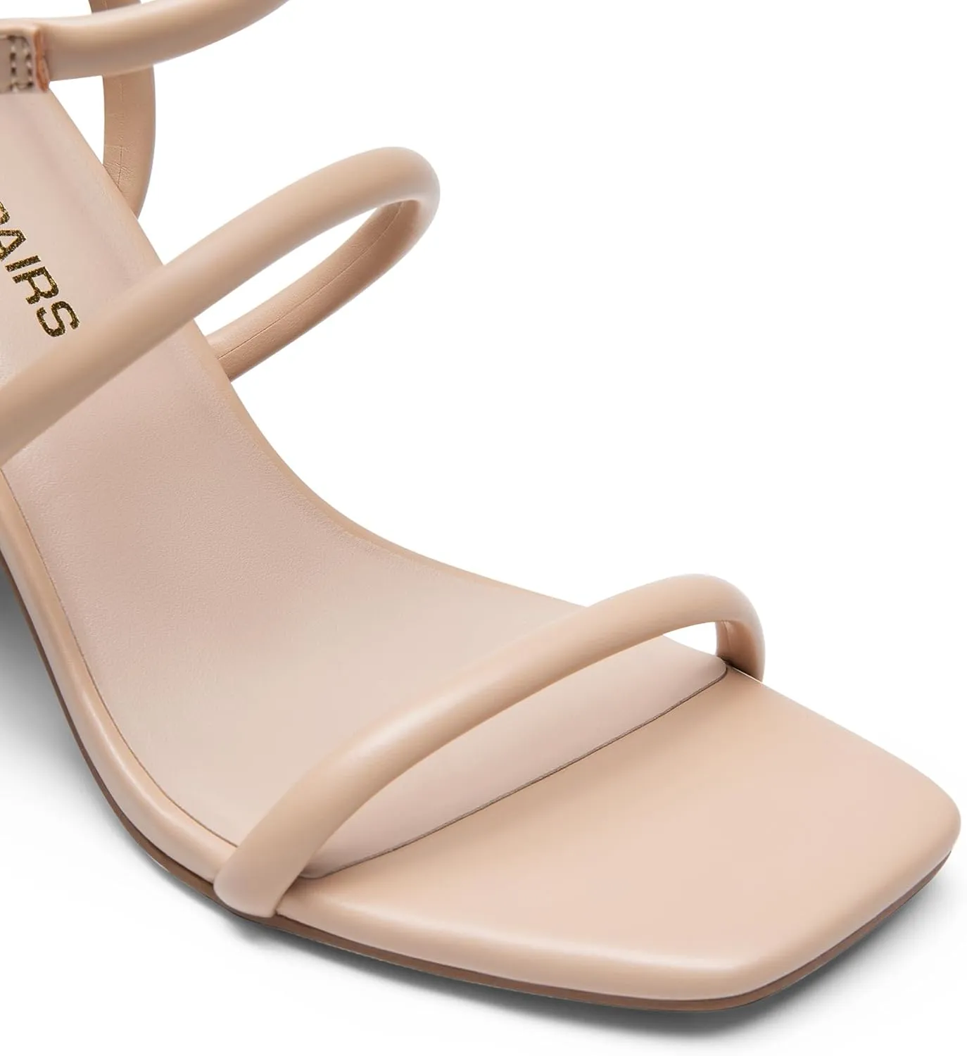 DREAM PAIRS Women Heels Chunky Square Open Toe Strappy Ankle Strap Block High Heeled Sandals for Dressy Wedding Comfortable Shoes