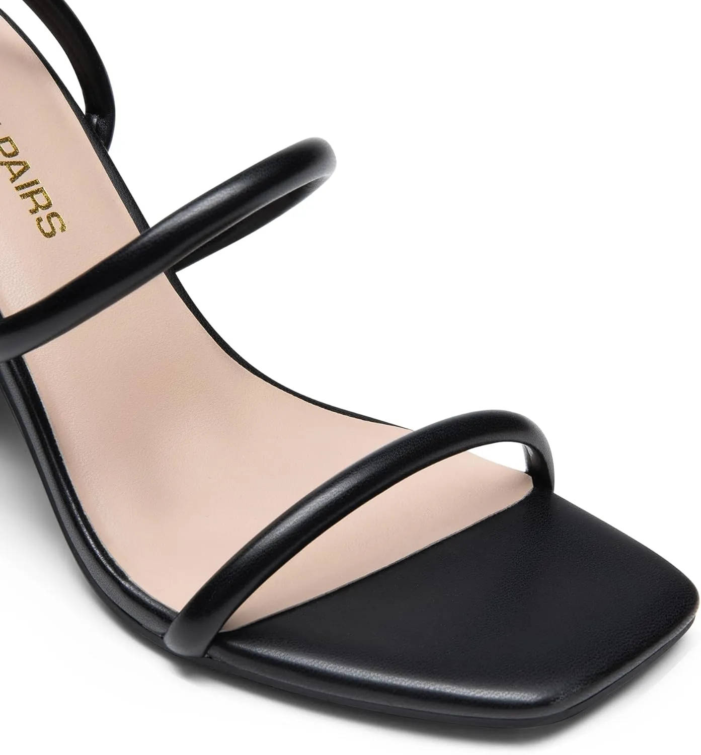 DREAM PAIRS Women Heels Chunky Square Open Toe Strappy Ankle Strap Block High Heeled Sandals for Dressy Wedding Comfortable Shoes