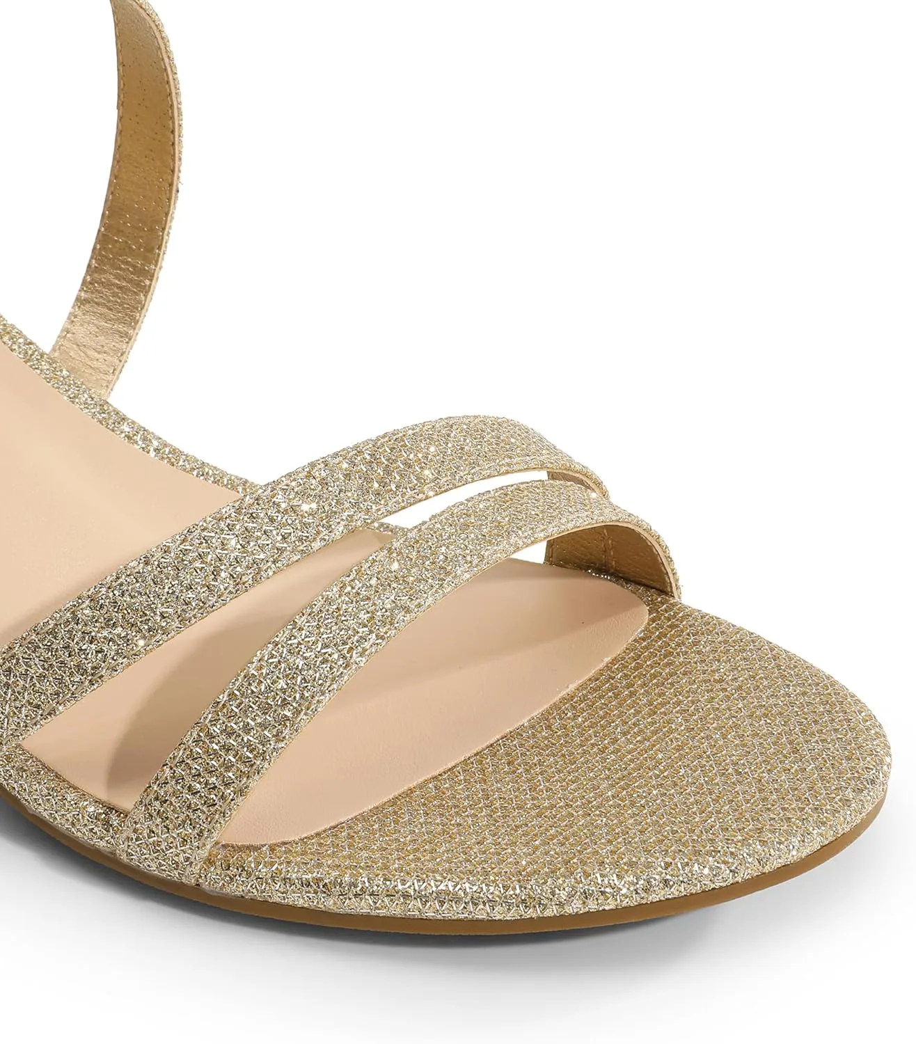 DREAM PAIRS Women's Ankle Strap Low Chunky Heels Open Toe Blocked Strappy Sandals Dress Shoes for Wedding Bridal Party