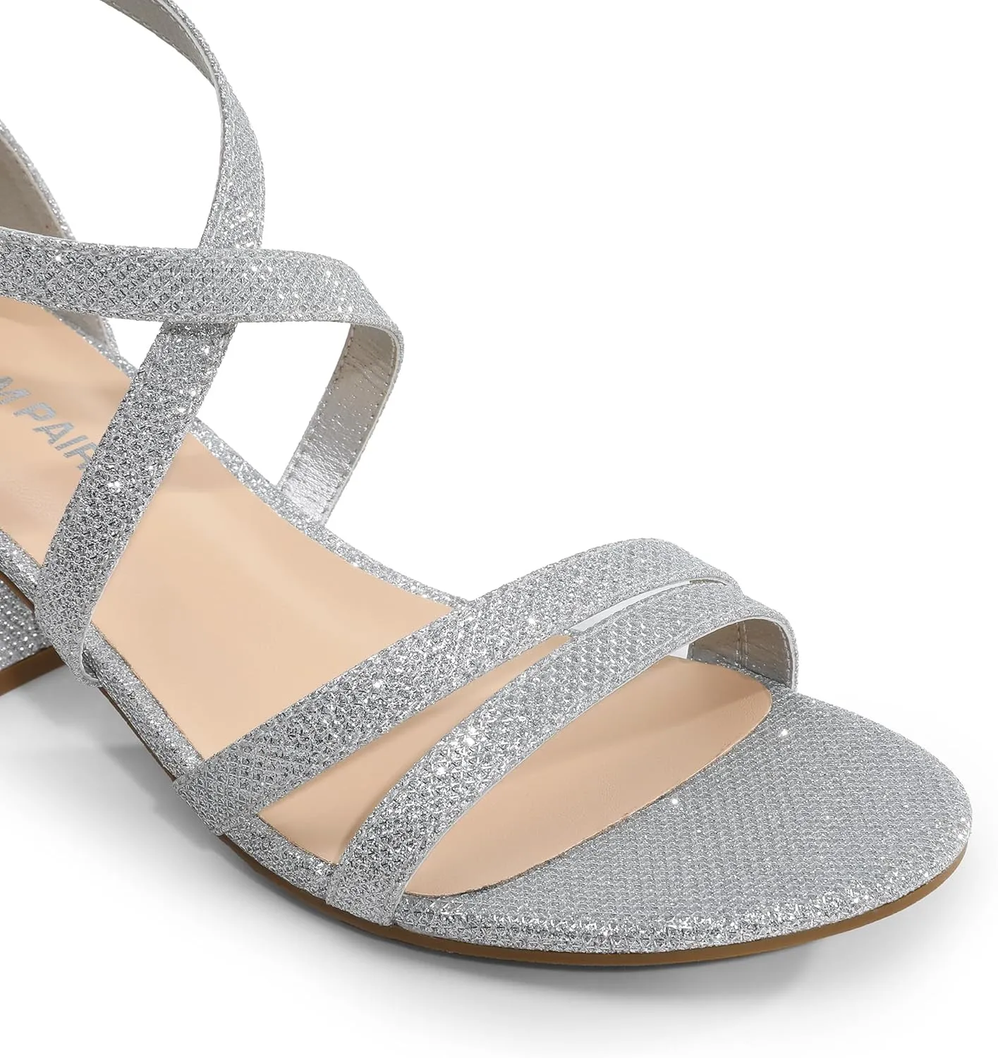 DREAM PAIRS Women's Ankle Strap Low Chunky Heels Open Toe Blocked Strappy Sandals Dress Shoes for Wedding Bridal Party