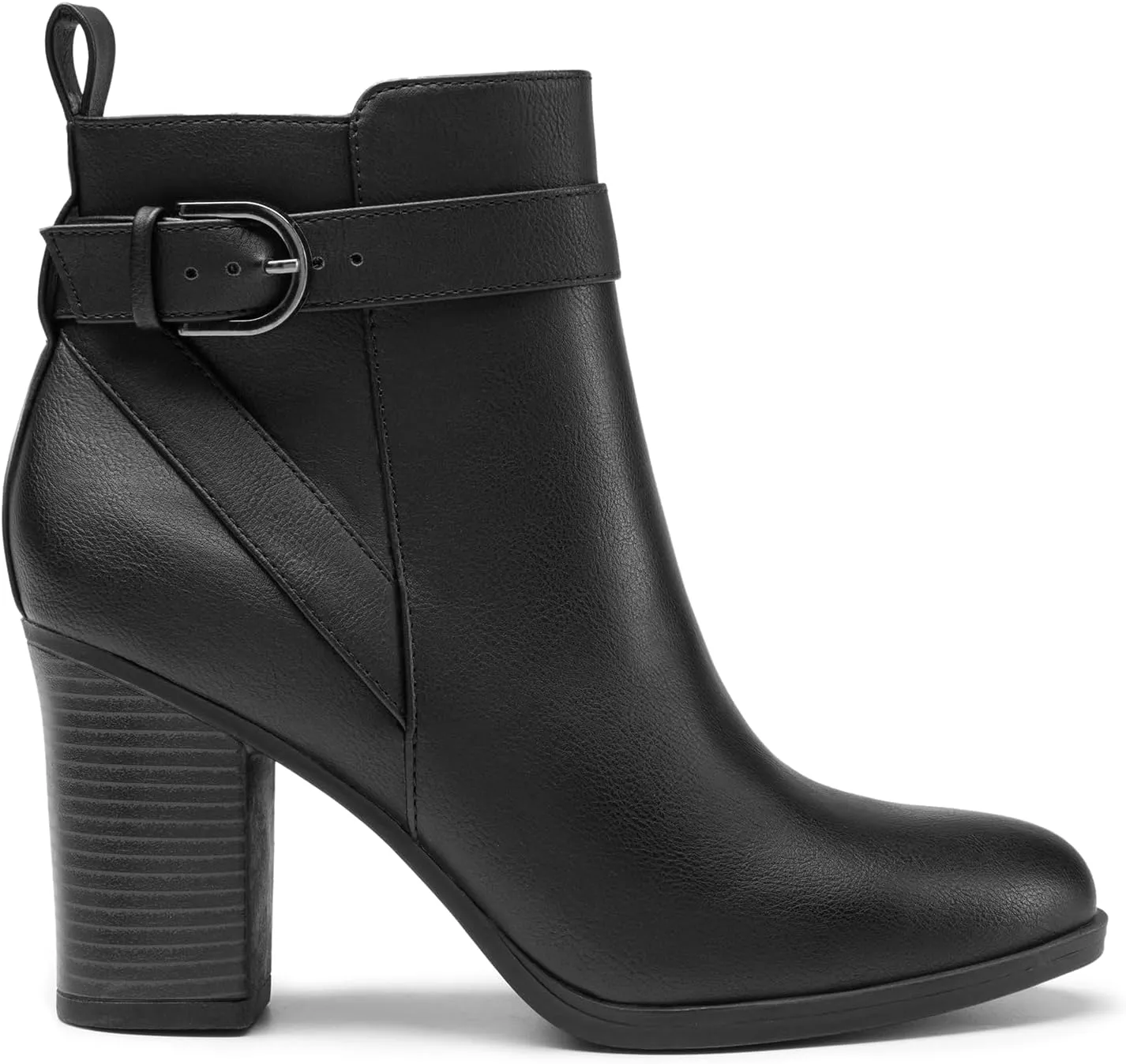 DREAM PAIRS Women's Chunky High Heel Ankle Boots Round Toe Fall Short Booties Shoes