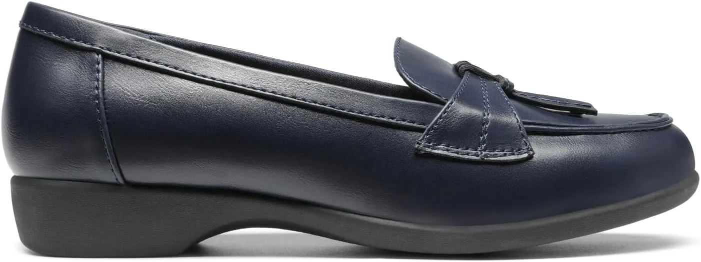 DREAM PAIRS Women's Comfortable Dressy Slip-on Loafers Business Casual Work Shoes Office, Faux Leather Arch Support Round Toe Flats Shoes with Tassel Decoration