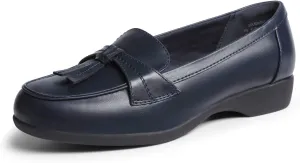 DREAM PAIRS Women's Comfortable Dressy Slip-on Loafers Business Casual Work Shoes Office, Faux Leather Arch Support Round Toe Flats Shoes with Tassel Decoration