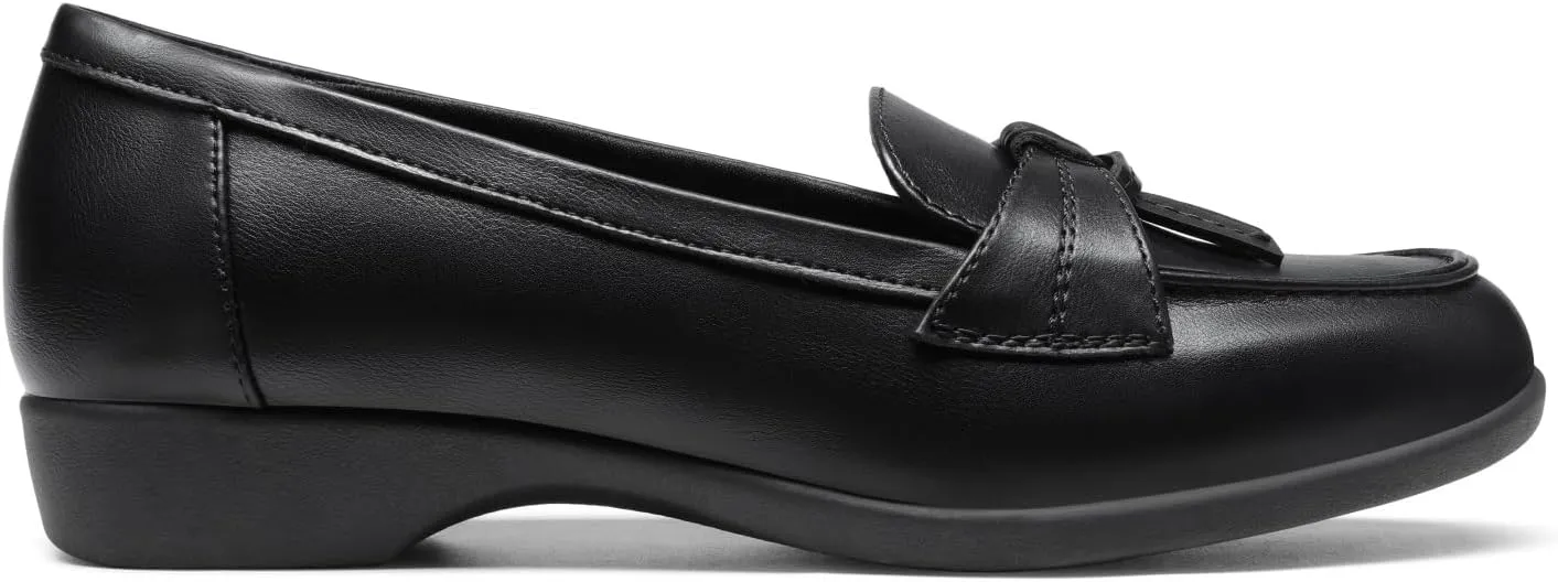 DREAM PAIRS Women's Comfortable Dressy Slip-on Loafers Business Casual Work Shoes Office, Faux Leather Arch Support Round Toe Flats Shoes with Tassel Decoration
