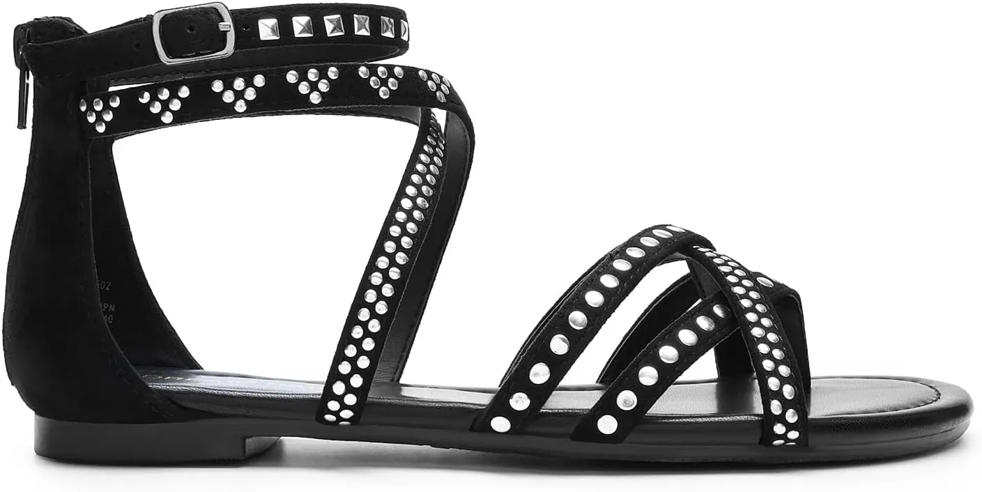 DREAM PAIRS Women's Dressy Gladiator Summer Cross Strappy Sandals Comfort Flat Casual Beach Fisherman Thong Sandals