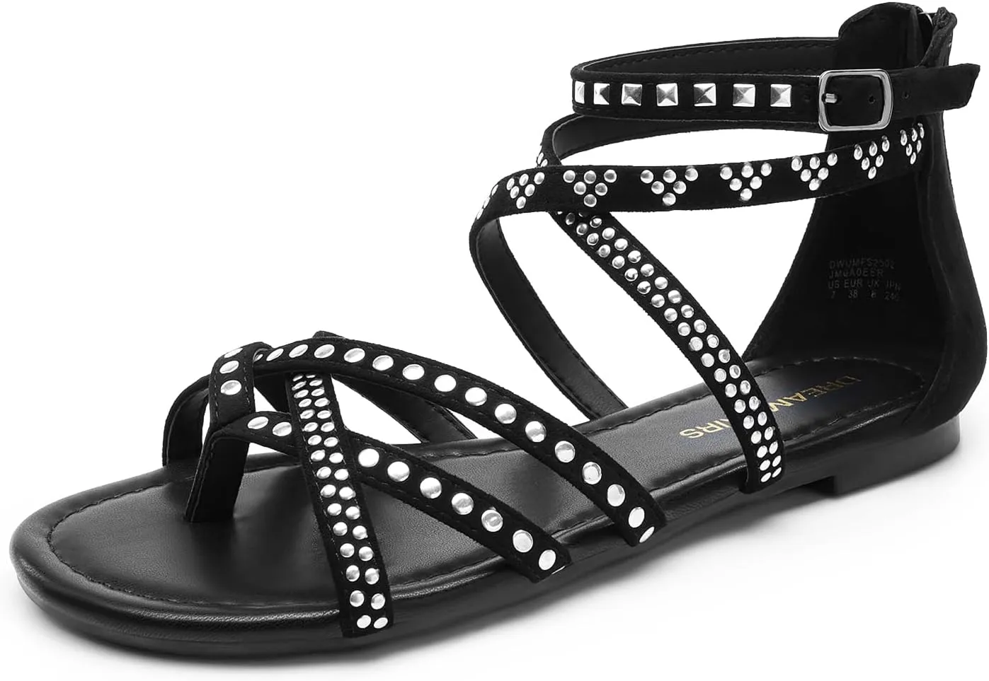 DREAM PAIRS Women's Dressy Gladiator Summer Cross Strappy Sandals Comfort Flat Casual Beach Fisherman Thong Sandals