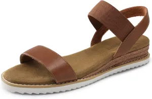 DREAM PAIRS Womens Espadrilles Ankle Stretch Elastic Strap Open Toe Wedges Flats Sandals