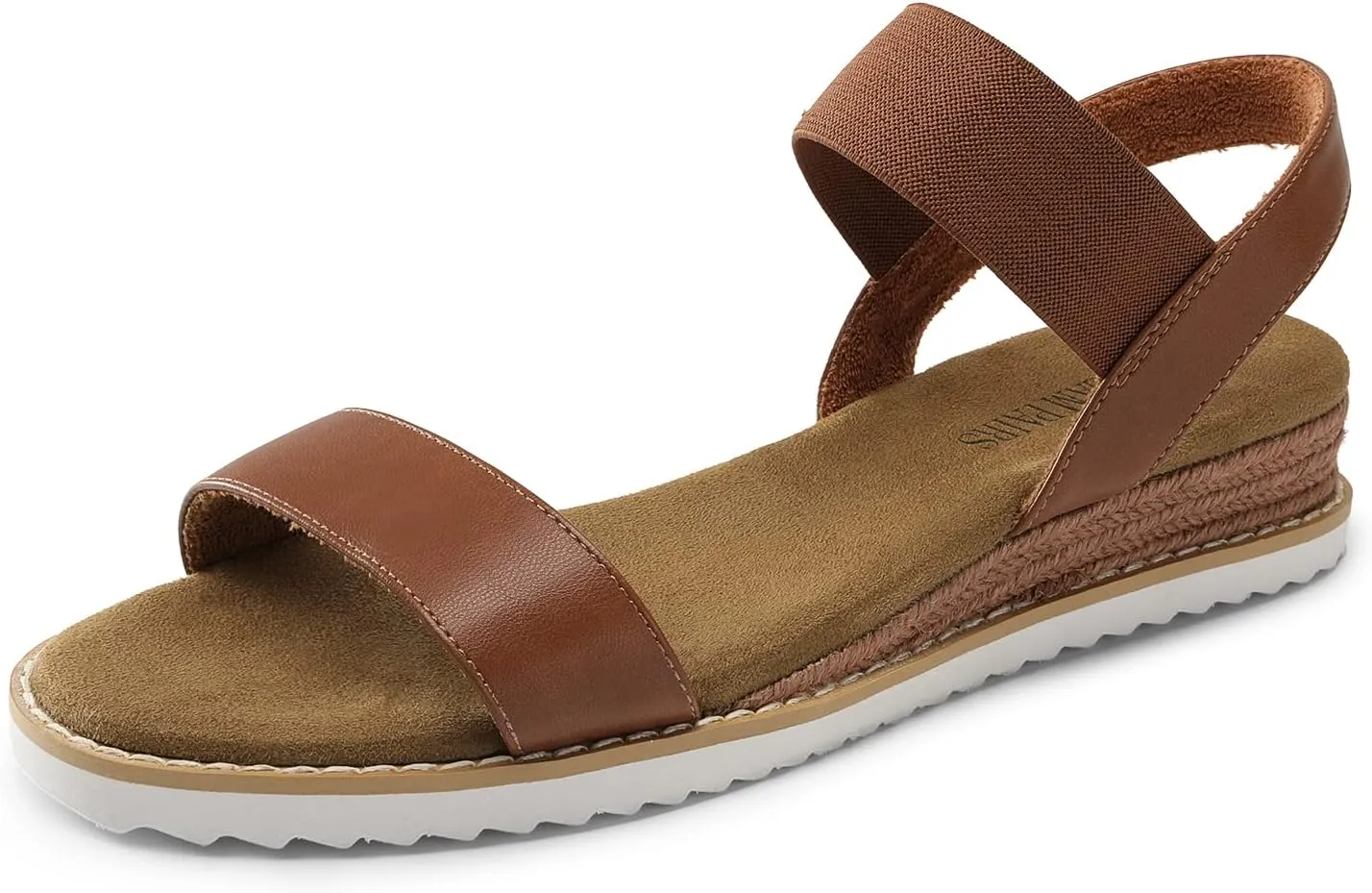 DREAM PAIRS Womens Espadrilles Ankle Stretch Elastic Strap Open Toe Wedges Flats Sandals