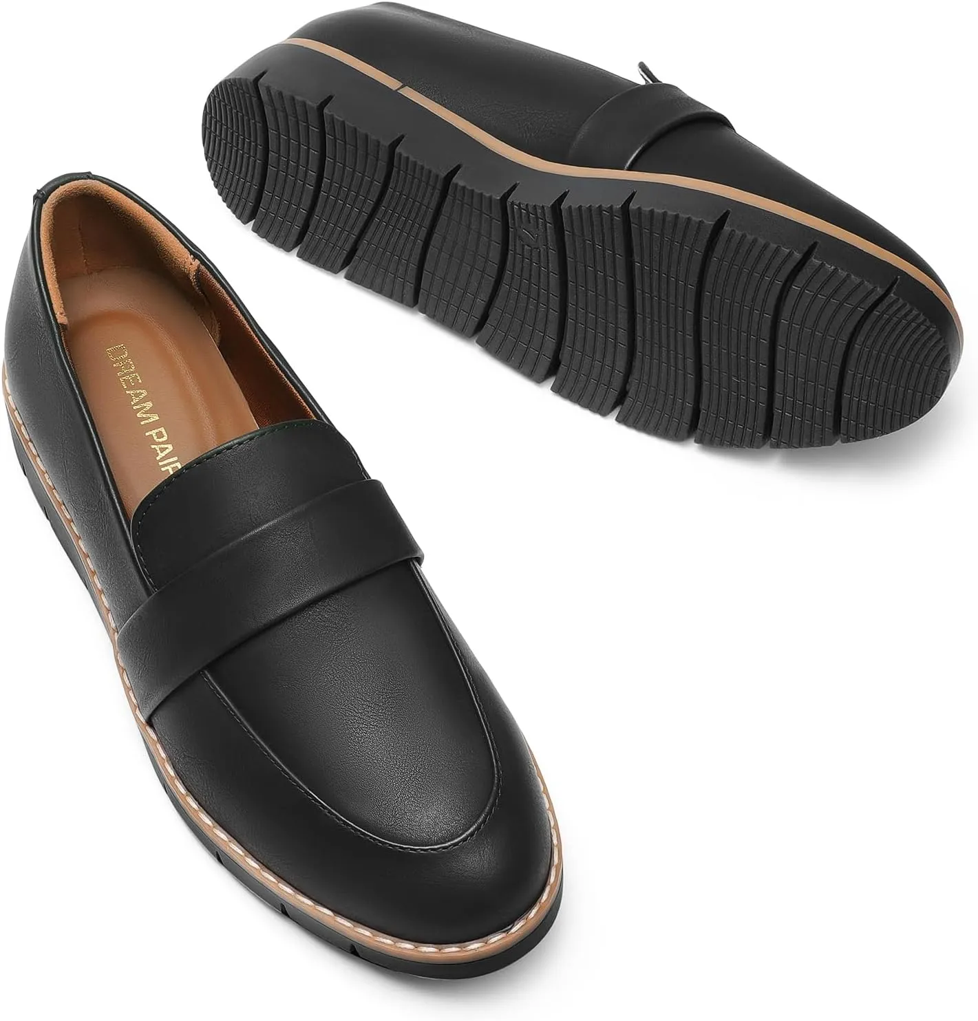 DREAM PAIRS Women's Loafers, Slip-On Business Casual Work Shoes